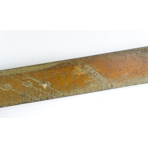 321 - An early 20thC architect's expanding rule stamped 'Smith Day & Co 1919', together with a mahogany ru... 