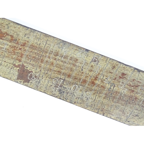 321 - An early 20thC architect's expanding rule stamped 'Smith Day & Co 1919', together with a mahogany ru... 