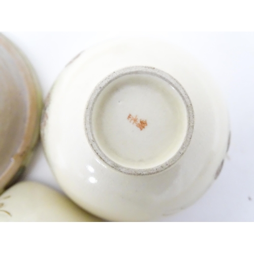 353 - A quantity of Oriental items to include Japanese tea wares with quail detail, a small cast deity, tw... 