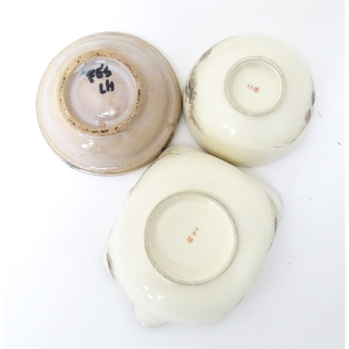 353 - A quantity of Oriental items to include Japanese tea wares with quail detail, a small cast deity, tw... 