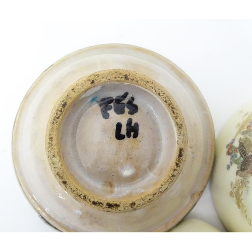 353 - A quantity of Oriental items to include Japanese tea wares with quail detail, a small cast deity, tw... 