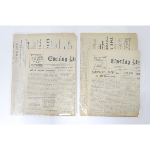 354 - A quantity of assorted ephemera to include a Bibby's Annual 1917, a quantity of Guernsey Evening pre... 