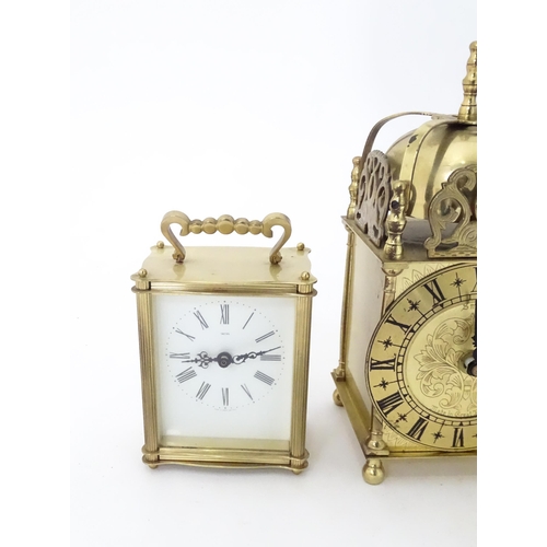 A quantity of assorted quartz clocks to include carriage clock examples