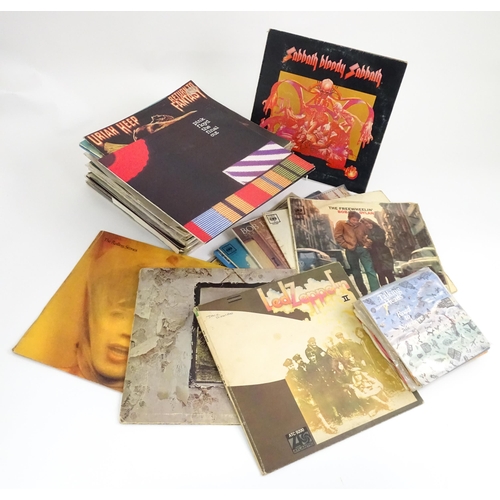 A quantity of assorted 33rpm vinyl LPs, records to include: Black ...