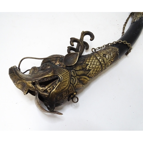 710 - Ethnographic / Native / Tribal : An African hardwood carving modelled as a woman with large hoop ear... 