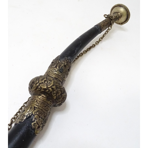 710 - Ethnographic / Native / Tribal : An African hardwood carving modelled as a woman with large hoop ear... 