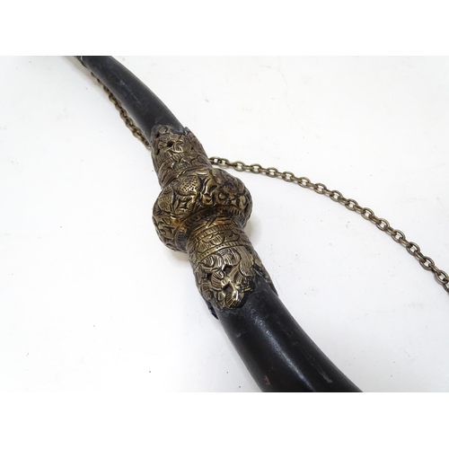 710 - Ethnographic / Native / Tribal : An African hardwood carving modelled as a woman with large hoop ear... 