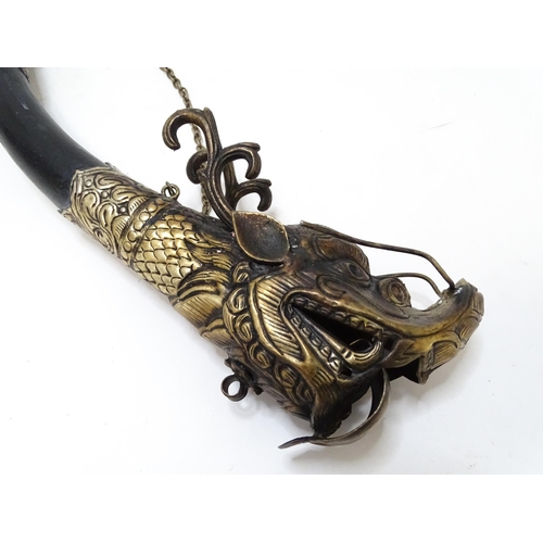 710 - Ethnographic / Native / Tribal : An African hardwood carving modelled as a woman with large hoop ear... 