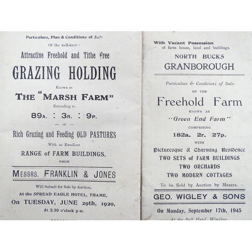 728 - Local Buckinghamshire Interest: A quantity of Victorian and later Winslow / Claydon receipts and bil... 