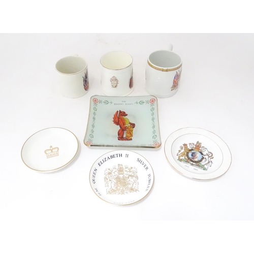 828 - A quantity of royal commemorative ceramics  to include an Edward VIII coronation mug, a mug commemor... 