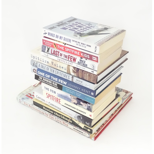 834 - Militaria : a quantity of assorted books on the subject of the RAF / WWII / Battle of Britain , to i... 