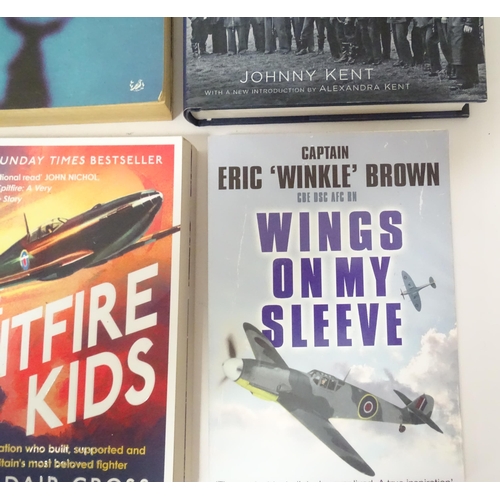 834 - Militaria : a quantity of assorted books on the subject of the RAF / WWII / Battle of Britain , to i... 