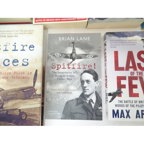 834 - Militaria : a quantity of assorted books on the subject of the RAF / WWII / Battle of Britain , to i... 