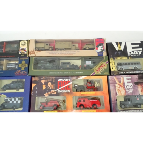 840 - Toys: A quantity of assorted die cast scale model Lledo vehicles to include The Royal Air Force Pers... 