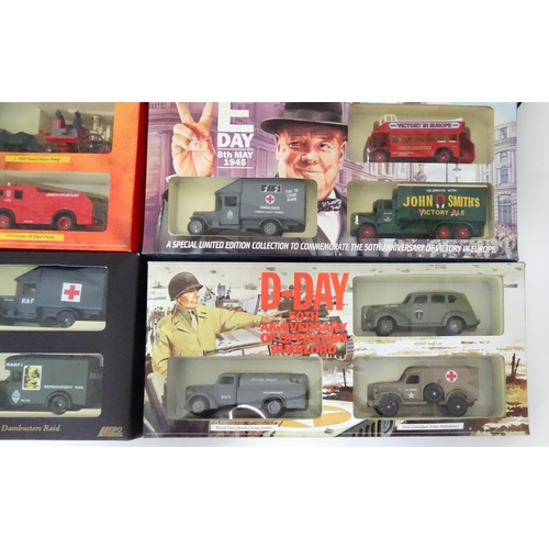 840 - Toys: A quantity of assorted die cast scale model Lledo vehicles to include The Royal Air Force Pers... 