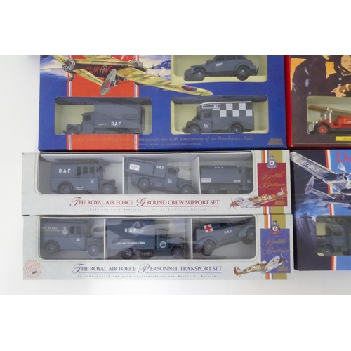 840 - Toys: A quantity of assorted die cast scale model Lledo vehicles to include The Royal Air Force Pers... 