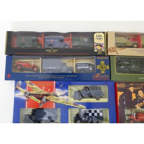 840 - Toys: A quantity of assorted die cast scale model Lledo vehicles to include The Royal Air Force Pers... 