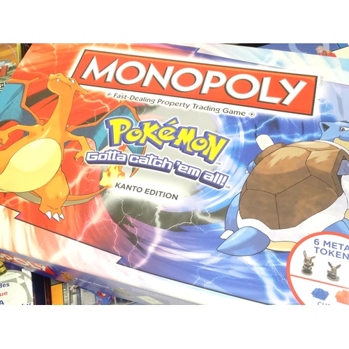 111 - Eight boxed Waddingtons Monopoly board games, to include Pokemon, Star Wars, Milton Keynes and Empir... 