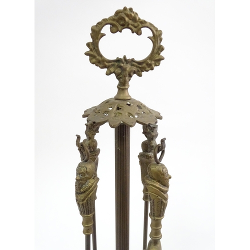 334 - An early 19thc copper coal scuttle, with swing handle and stamped '16' to the back, together with a ... 