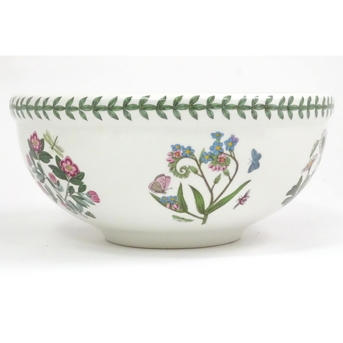 384 - Three items of Portmeirion decorated in the Botanic Garden patterns comprising a large bowl, smaller... 
