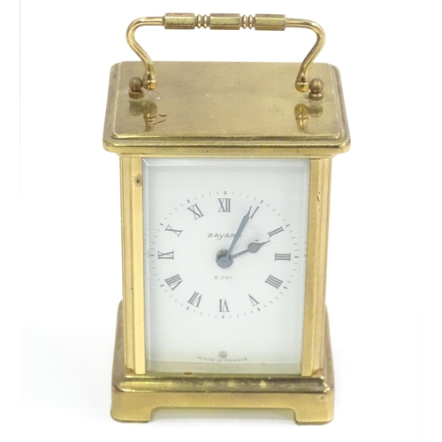 405 - A French carriage clock, the dial signed ' Bayard ' and with 8-day movement by Duverdrey & Bloque.  ... 