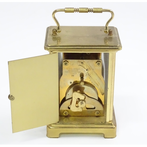 405 - A French carriage clock, the dial signed ' Bayard ' and with 8-day movement by Duverdrey & Bloque.  ... 