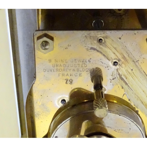 405 - A French carriage clock, the dial signed ' Bayard ' and with 8-day movement by Duverdrey & Bloque.  ... 