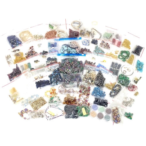 601 - A quantity of jewellery making accessories to include various fastenings / fittings together with as... 