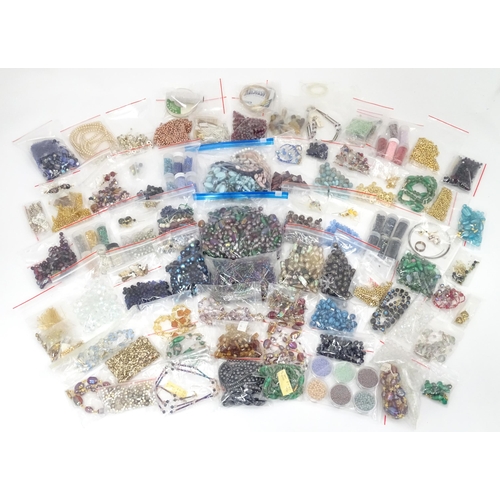 601 - A quantity of jewellery making accessories to include various fastenings / fittings together with as... 