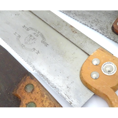 610 - Workshop Tools : a carpenter's toolbox containing a quantity of hand saws, bullnose planes, spoke sh... 