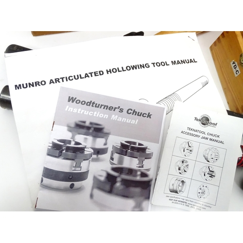 672 - Workshop Tools : a quantity of assorted carpentry / woodworking tools with manuals, to include Axmin... 