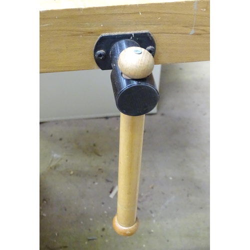 679 - Workshop Tools : A Sjobergs double workbench fitted with two vices. The base with shelf, cupboard an... 