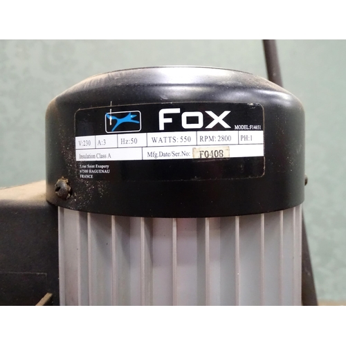 8 - Workshop Tools : a Fox F14-651 benchtop hollow chisel mortiser, with manual, approx 64