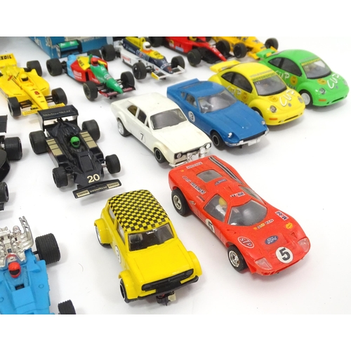 803 - Toys: a quantity of mid 20thC and later Scalextric , to include approx 30 cars, boxed first aid stat... 