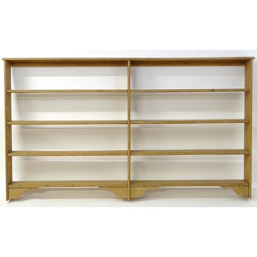 837 - A Victorian pine plate rack. 86