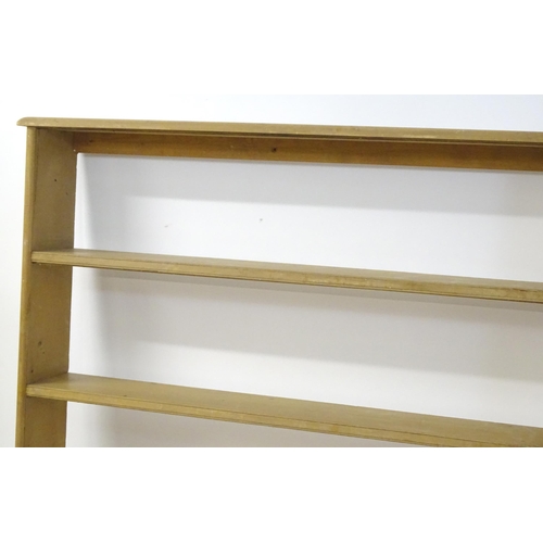 837 - A Victorian pine plate rack. 86