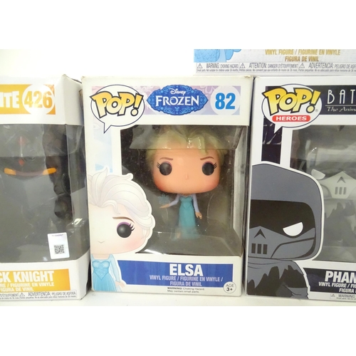 848 - Collectors toys : A quantity of Funko POP! toys to include Patronus, Aladdin, Lord Voldemort, Black ... 