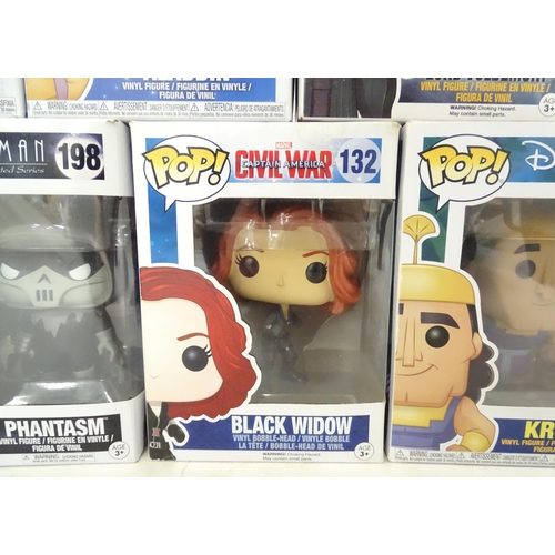 848 - Collectors toys : A quantity of Funko POP! toys to include Patronus, Aladdin, Lord Voldemort, Black ... 