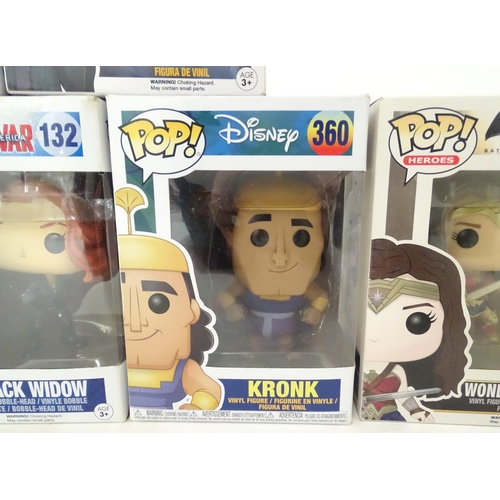 848 - Collectors toys : A quantity of Funko POP! toys to include Patronus, Aladdin, Lord Voldemort, Black ... 