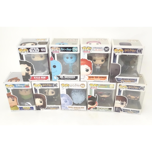 849 - Collectors toys : A quantity of Funko POP! toys to include, Kylo Ren, Mr. Meeseeks, Galina 'Red' Rez... 