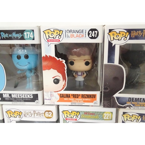 849 - Collectors toys : A quantity of Funko POP! toys to include, Kylo Ren, Mr. Meeseeks, Galina 'Red' Rez... 