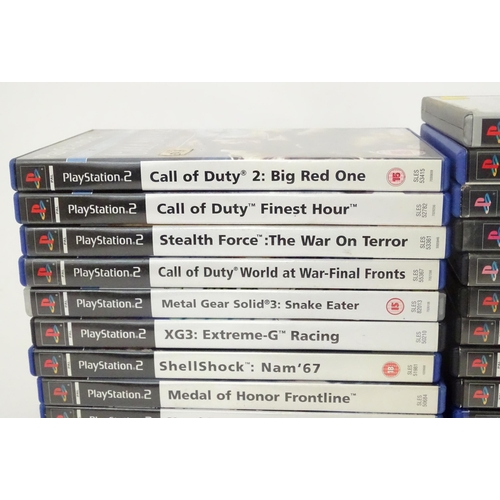 870 - Toys: A quantity of assorted PlayStation 2 (PS2) games to include Call of Duty, Stealth Force The Wa... 