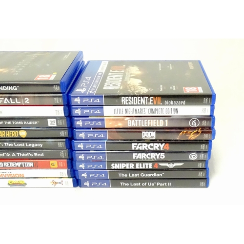 876 - Toys: A quantity of PlayStation (PS4) games to include FIFA 20, Uncharted The Lost Legacy, Uncharted... 