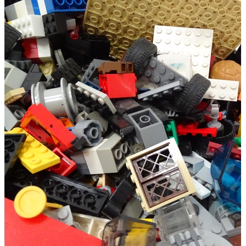 629 - A quantity of Lego to include bricks, wheels and figures etc.