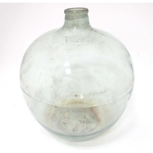 80 - A large glass carboy / demijohn bottle, approx 20