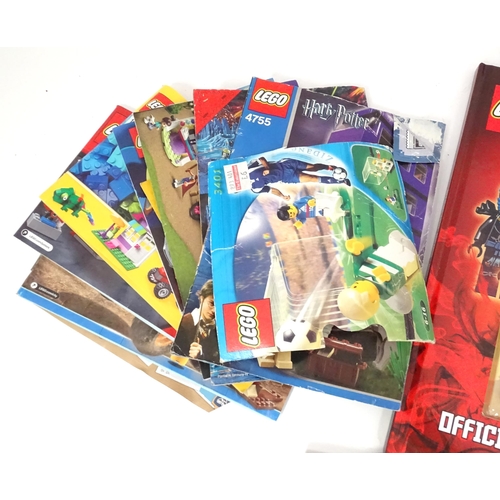 857 - A quantity of Lego books, leaflets, instruction manuals etc. to include The Lego Ideas Book, Ninjago... 