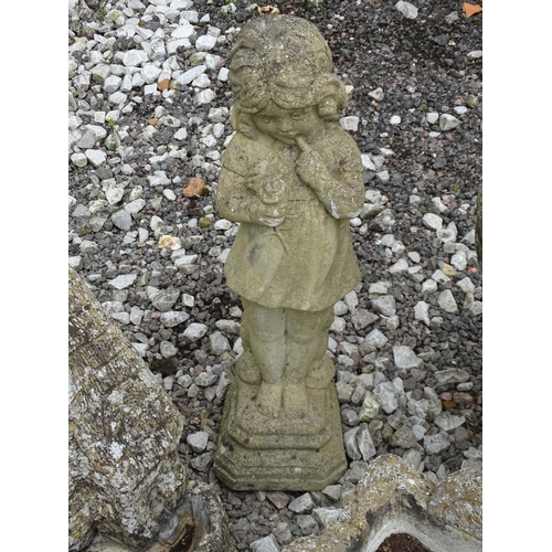 906 - Garden & Architectural : six decorative reconstituted stone garden ornaments, comprising two planter... 