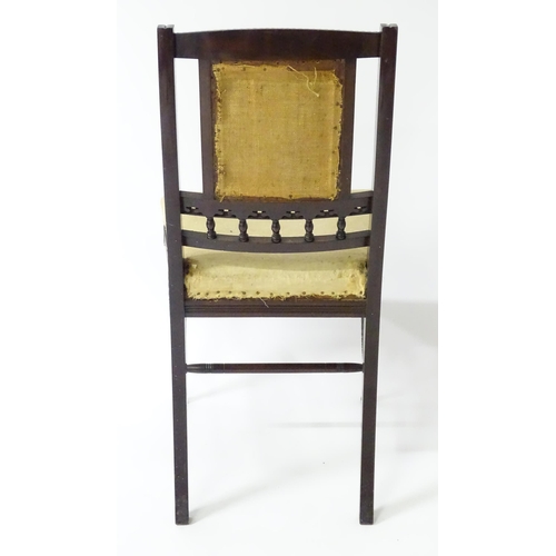 220 - A late 19th / early 20thC Bruce James Talbert design chair.