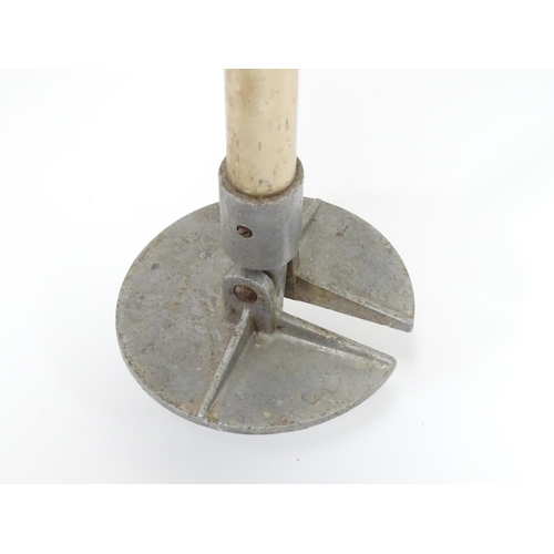 327 - Three crook handled beech walking sticks, together with a Featherwate shooting stick, a leather ridi... 