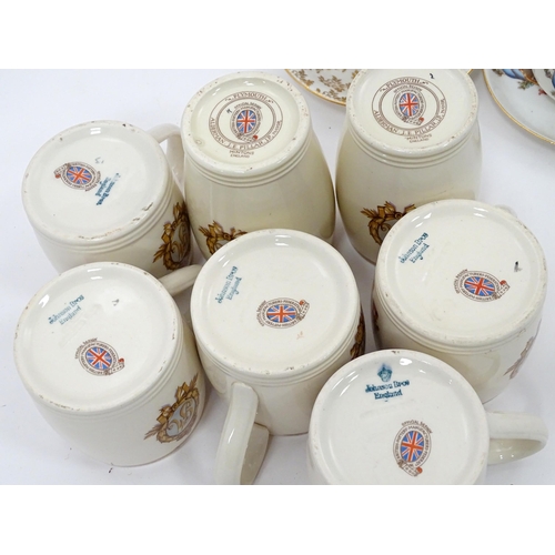 862 - A quantity of assorted commemorative / Coronation / souvenir mugs, beakers, plates. Various makers t... 